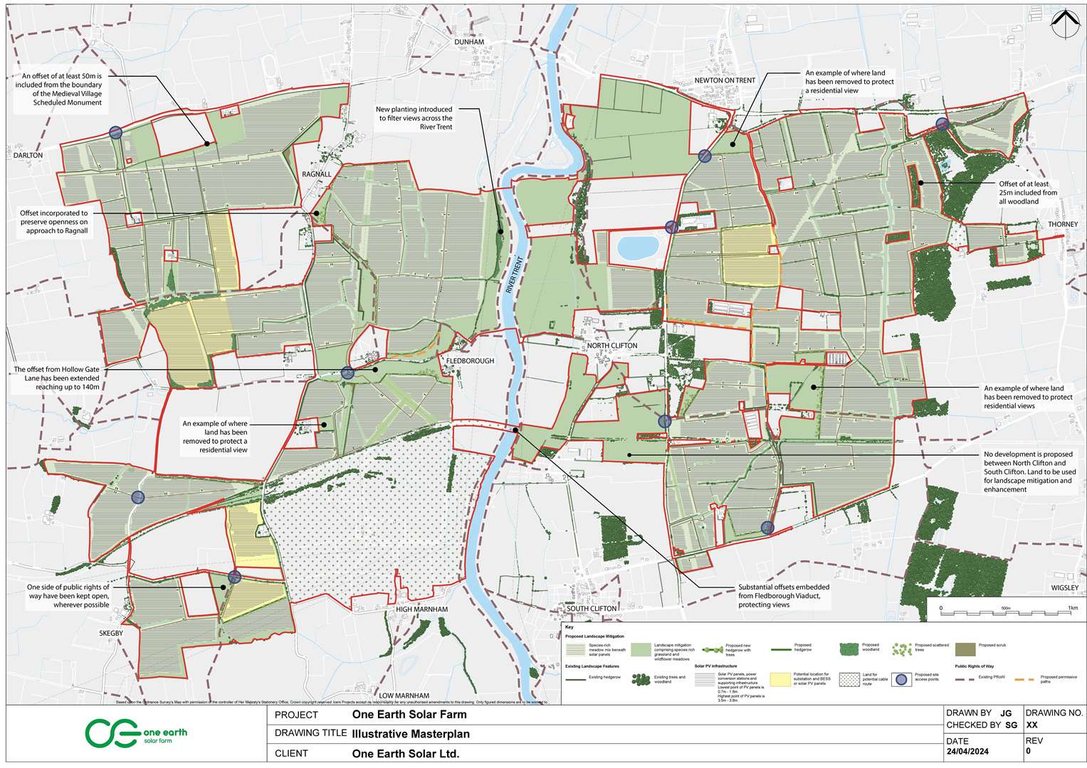 The masterplan presented at the second consultation stage. Credit: One Earth Solar