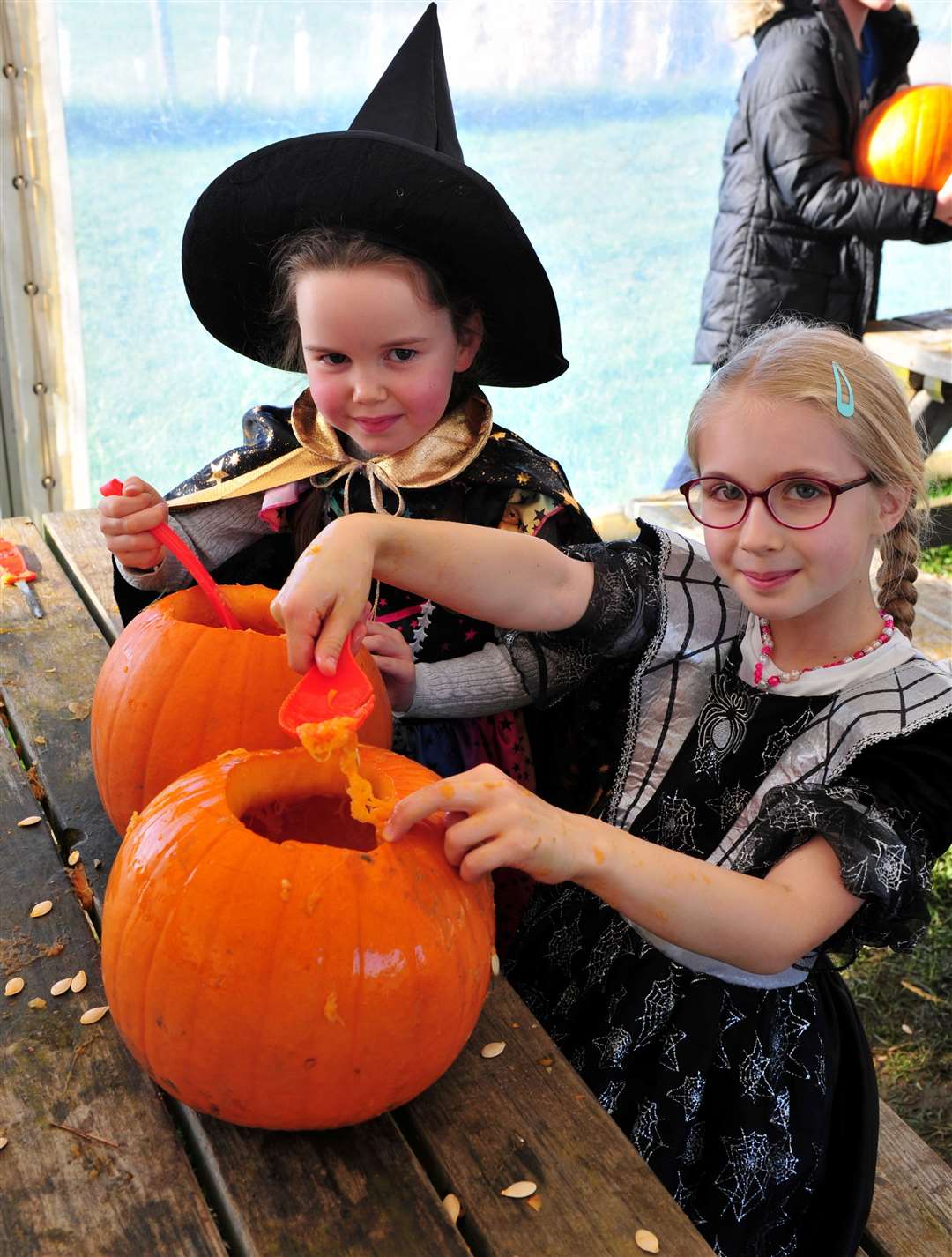 Lucy and Sofia dressed for the occasion. Photo: Chris Lowndes