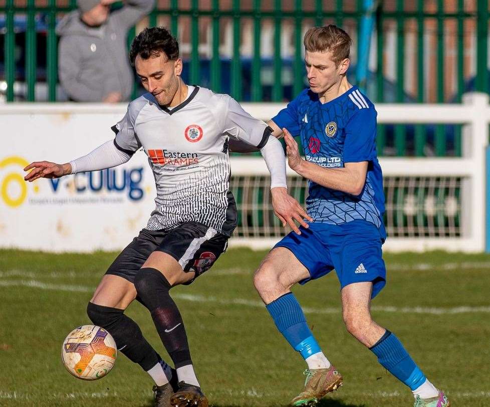 Wisbech Town in action at Harrowby United. Picture: Steve Nesbitt