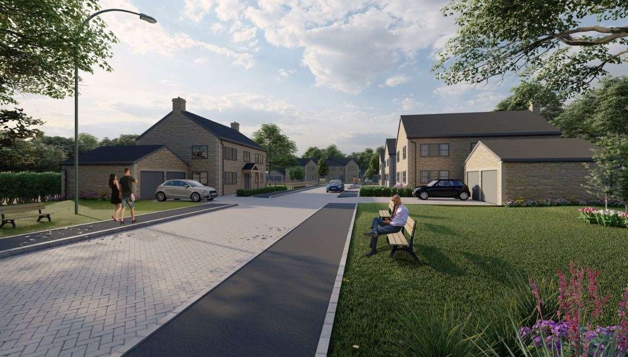 An artist's impression of the development in Collyweston. Credit: Class Q / The Burghley House Preservation Trust