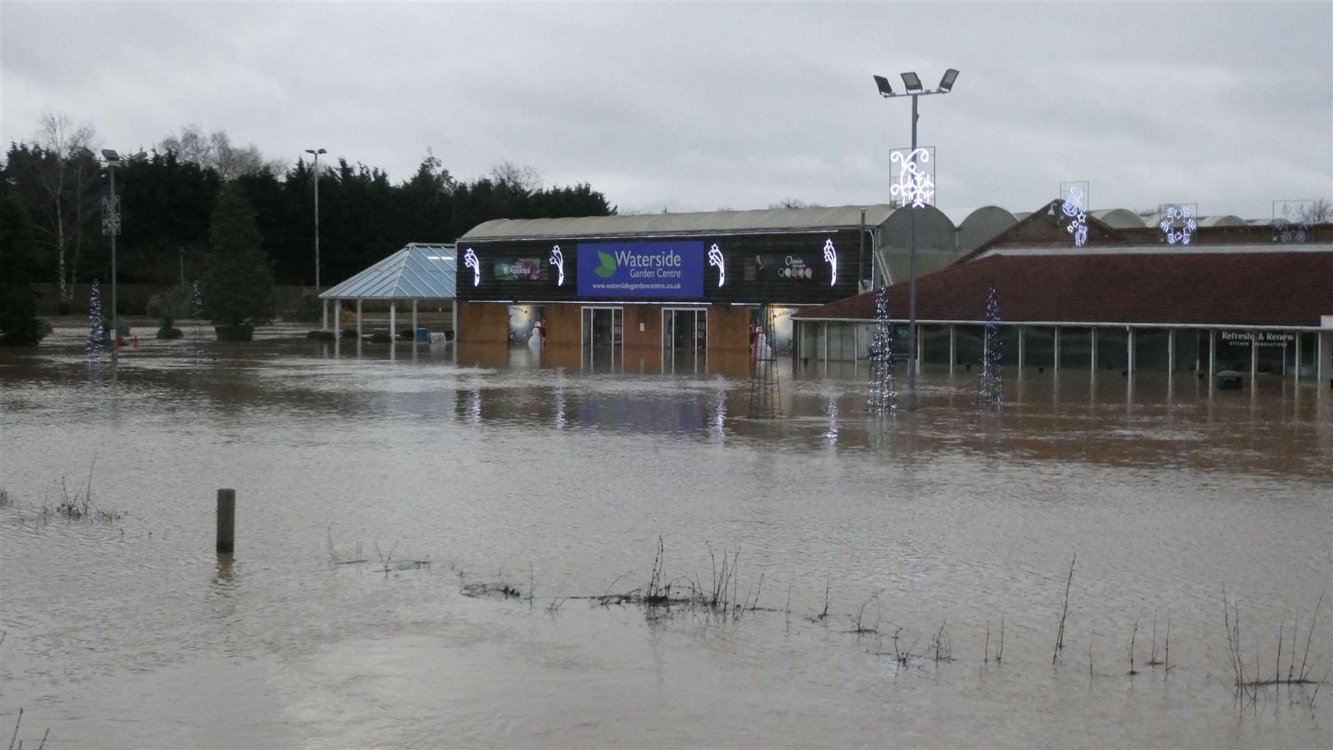 The scene at Waterside Garden Centre on Wednesday afternoon. Photo: Robin Jones
