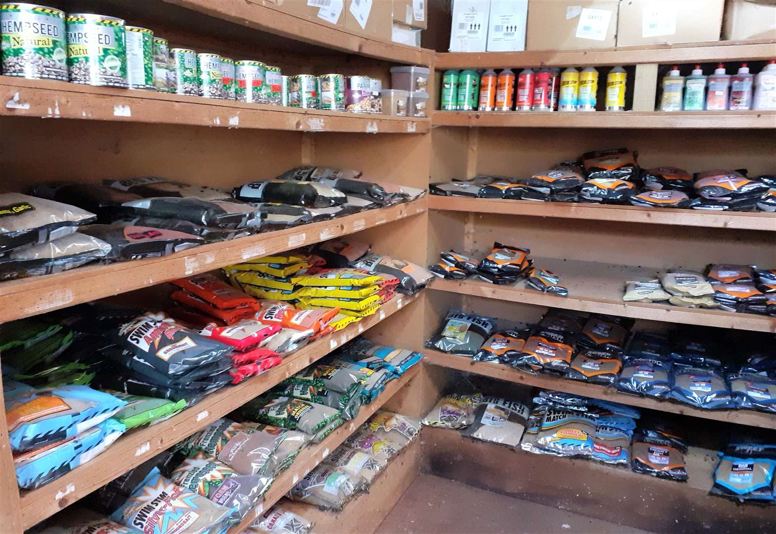 Bennington Bait Farm has fresh baits like maggots and casters, along with shelves of groundbaits, pellets and tinned hemp. (58800839)
