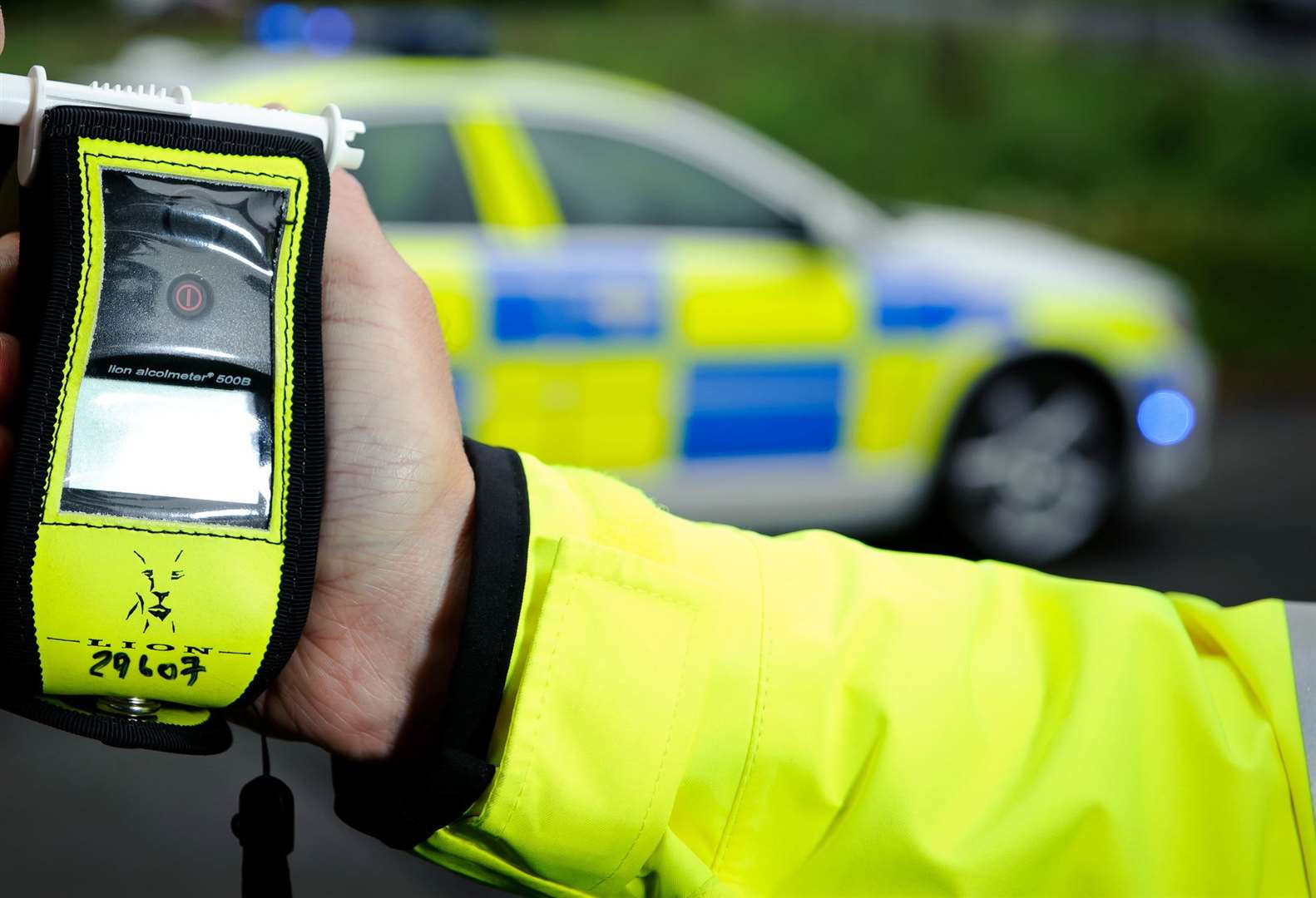 A breathalyser test revealed the driver was almost four times over the legal limit