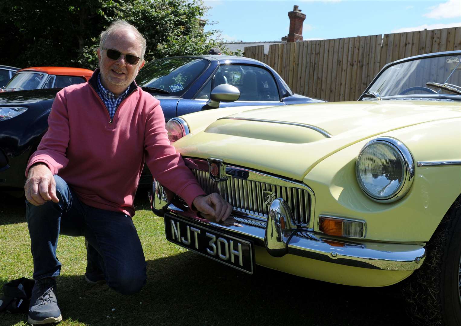 Charles Tyler, from Barrowden, with his MGC. Photo: Iliffe Media