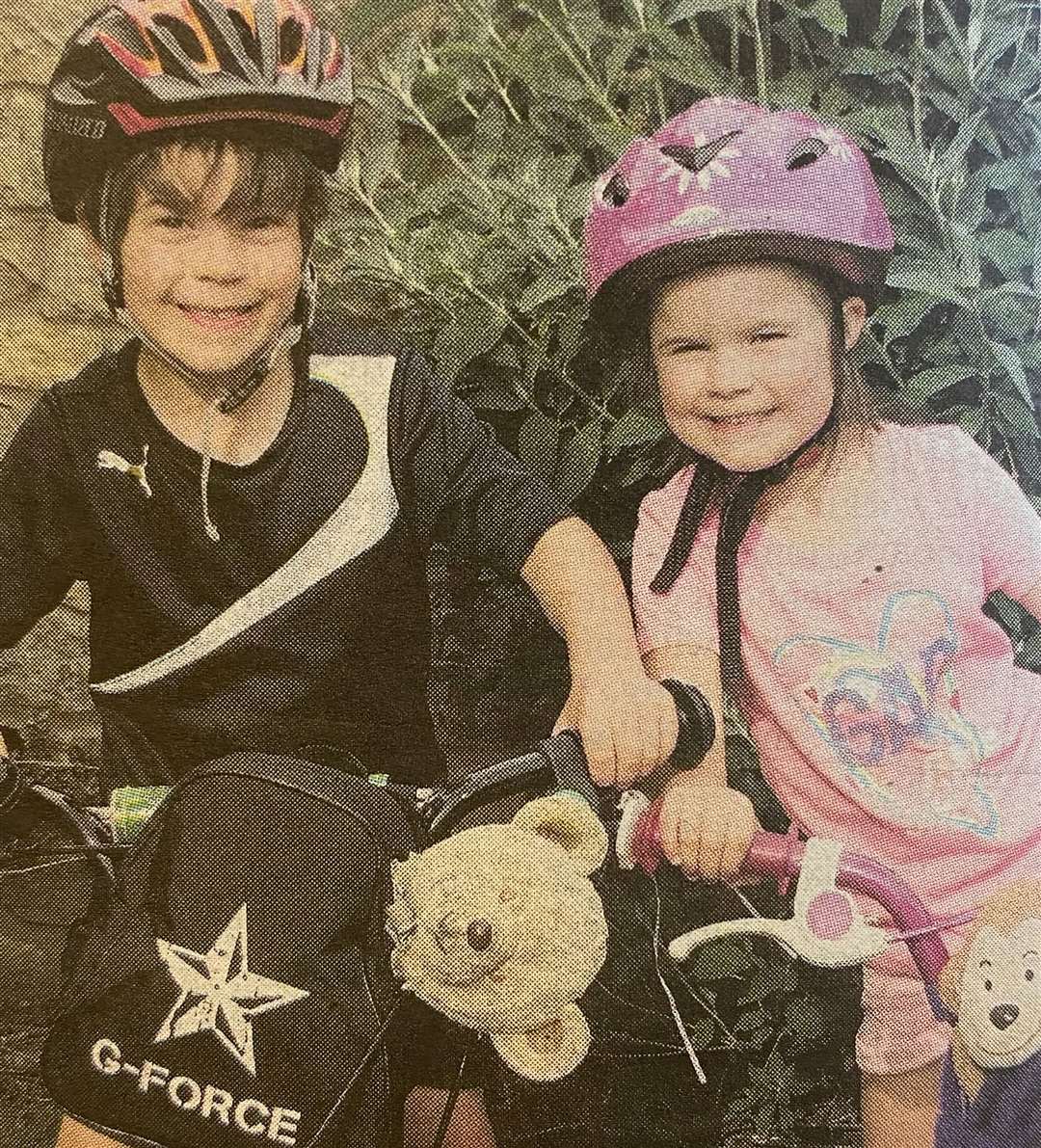 Twins Ben and Gracie Stevenson 10 years ago.