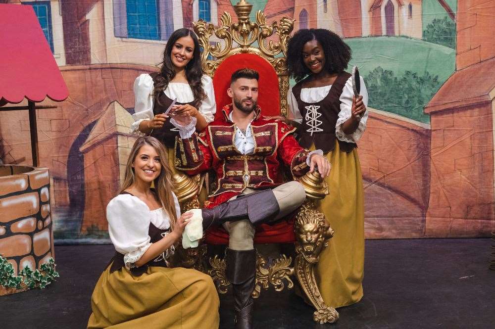 Flash Hugo (Jake Quickenden) and the Singit Sisters in Beauty And The Beast at New Theatre Royal, Lincoln. (53767507)