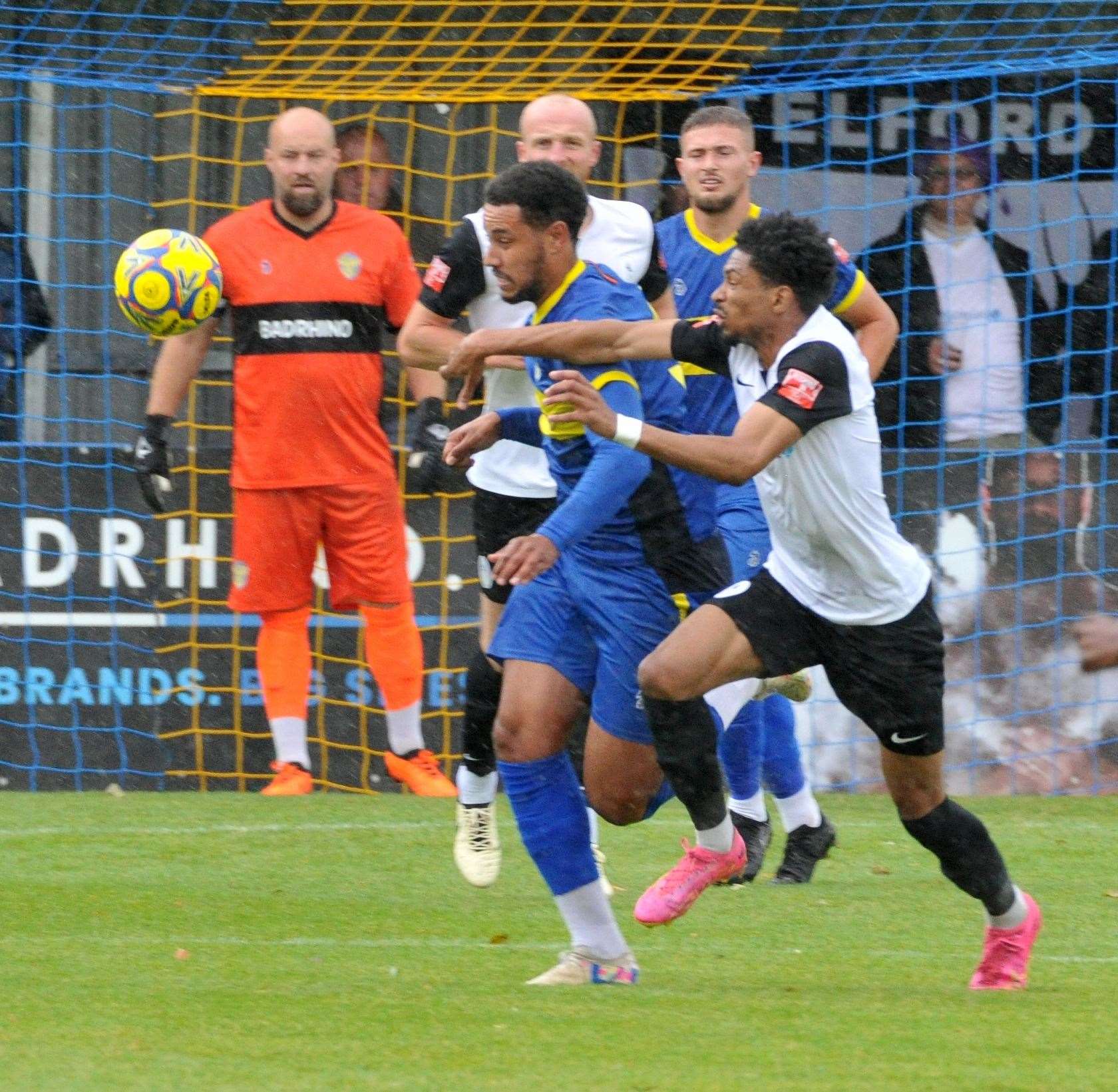 Action from Spalding's home defeat to AFC Telford. Photo: Chris Lowndes