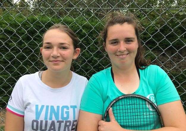 Ladies doubles winners Polly Greening and Ceire Mullins.