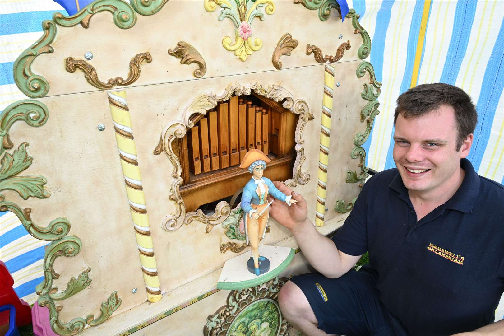 Russell Dadswell with his fairground organ