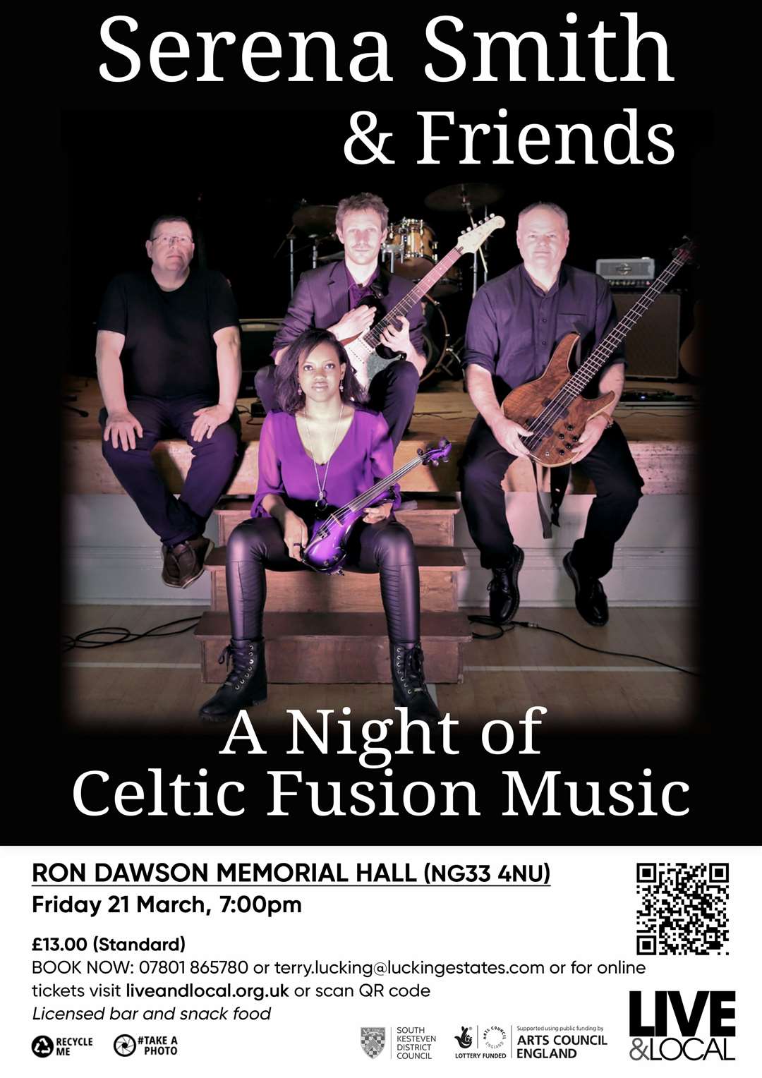 Serena Smith & Friends will be performing at the Ron Dawson Memorial Hall in Corby Glen