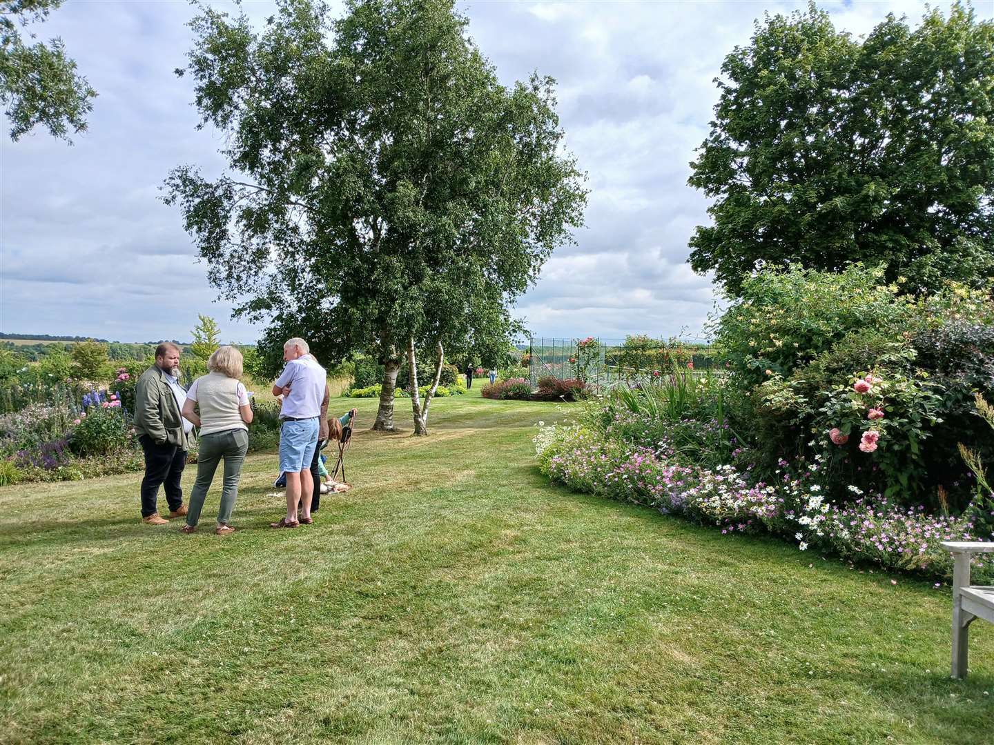 People enjoyed catching up with friends during their visit to the garden