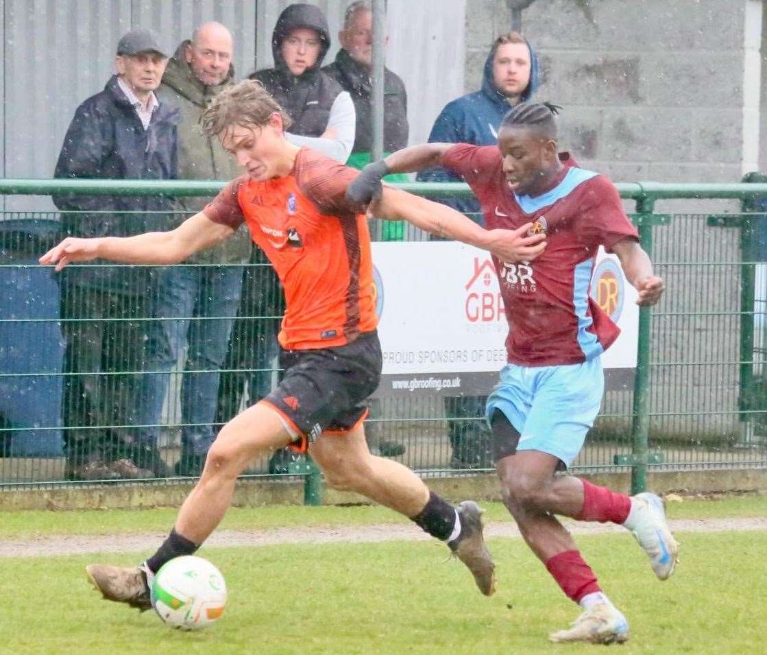 Action from Deeping Rangers' home draw with Boston Town. Photo: Jason Richardson