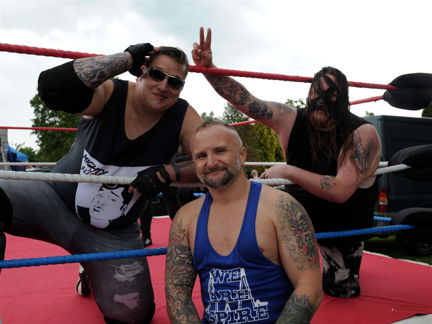 Some of the wrestlers on the day. Photo: Chris Lowndes
