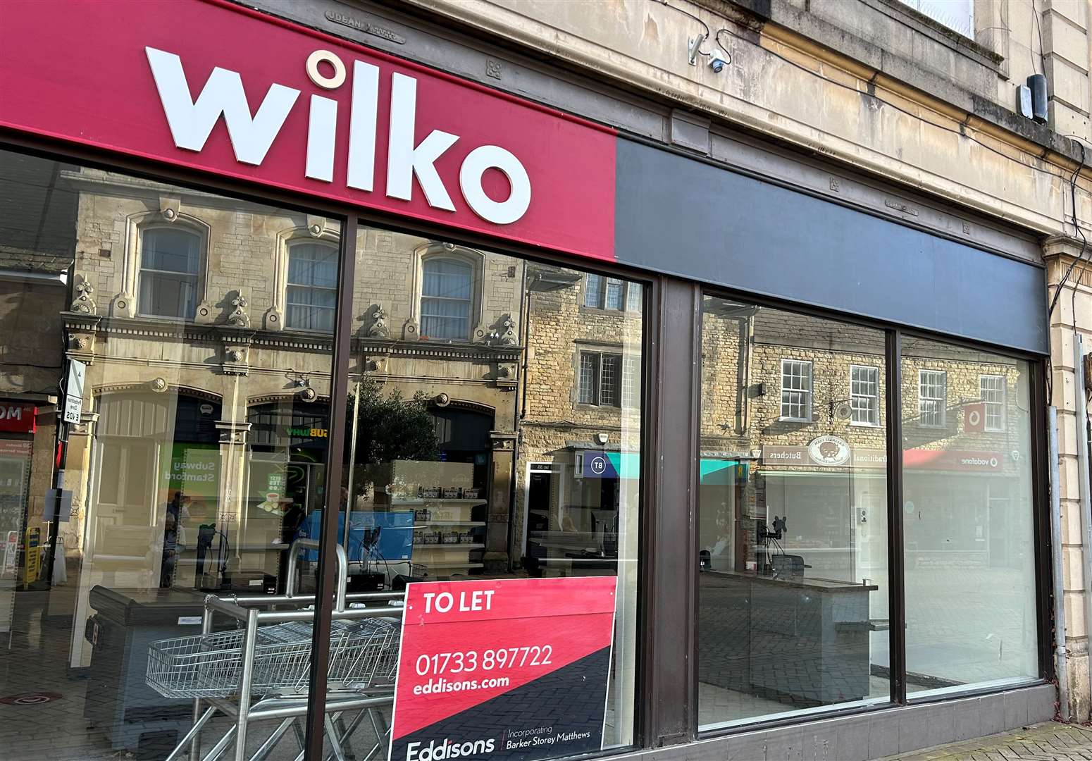The former Wilko building in the High Street, Stamford