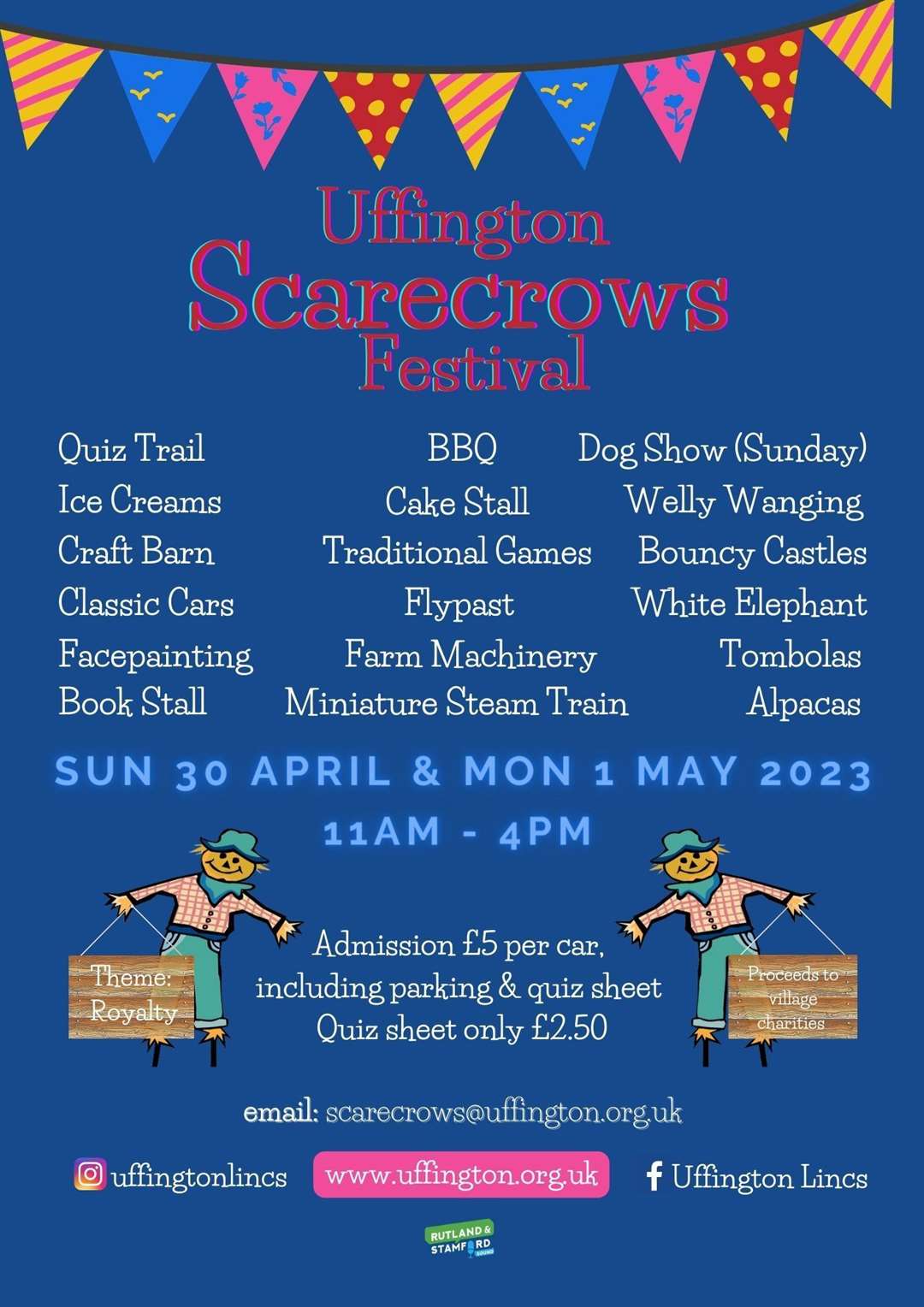 Uffington Scarecrow Festival 2023 takes a royal theme