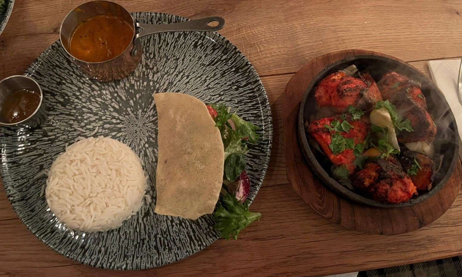 The Punjabi chicken shashlik