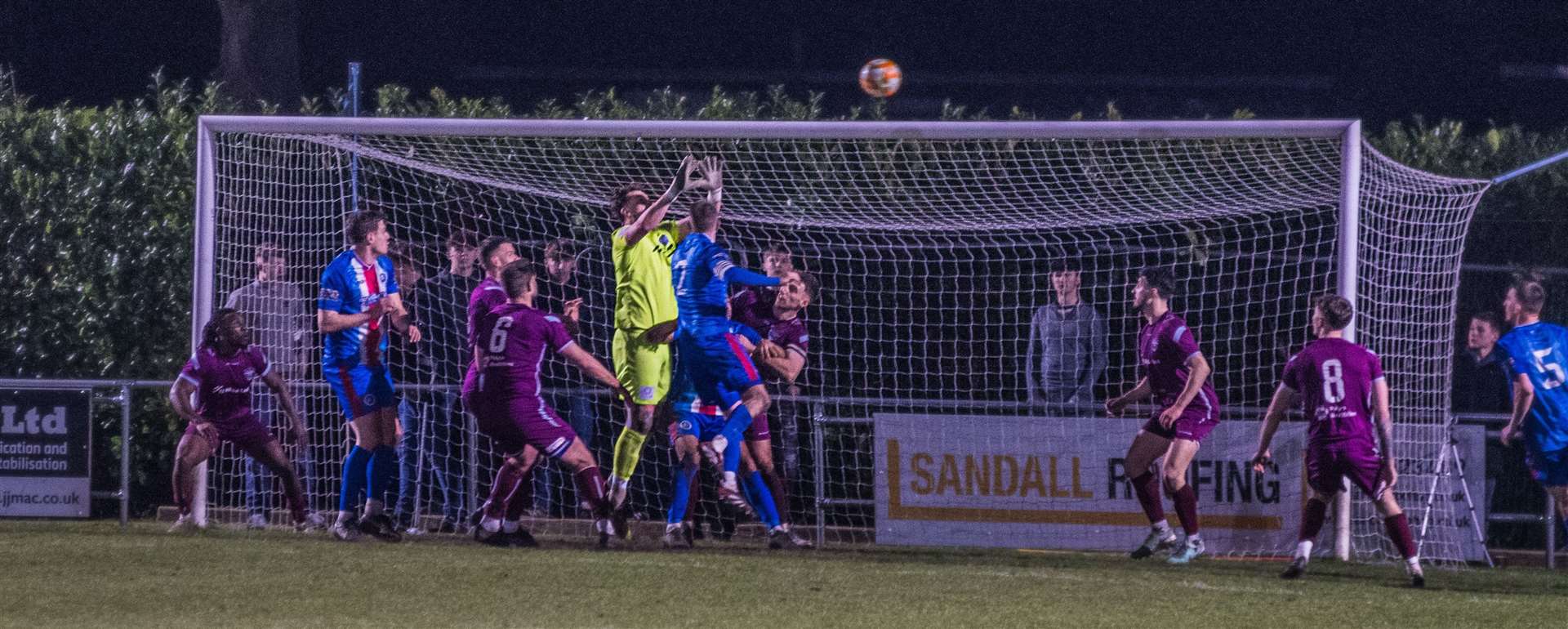 Action from Bourne Town's victory over Ashby Ivanhoe. Photo: Millie Deakin