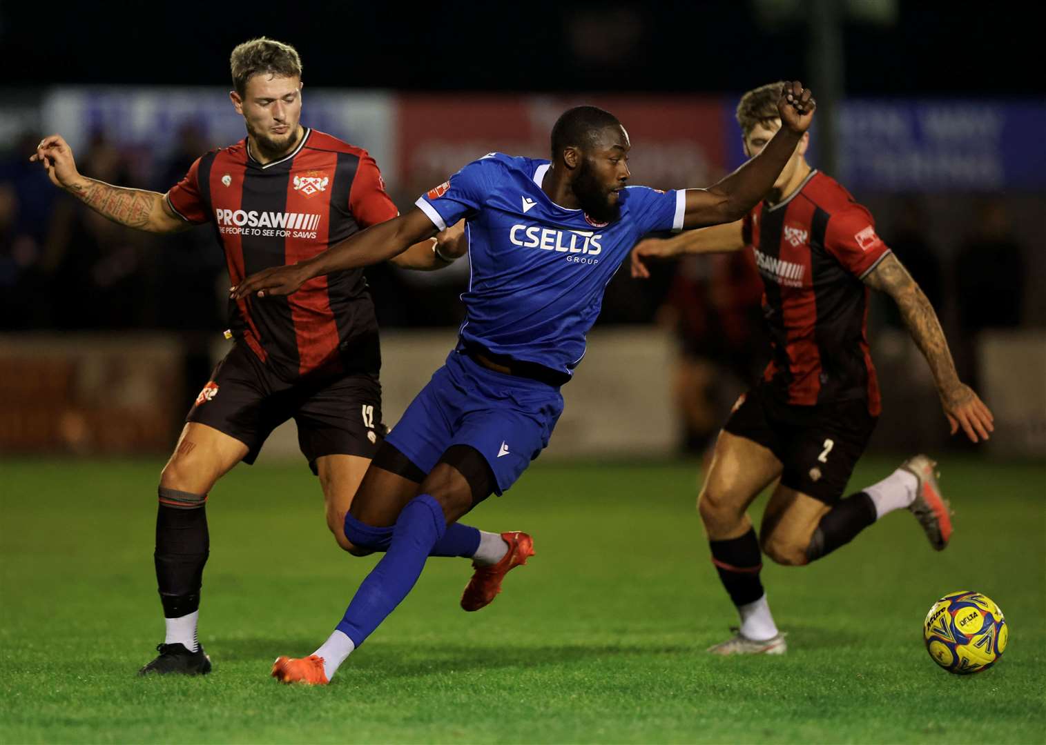 Action from Stamford's midweek defeat at Kettering Town. Photo: Rob O'Brien