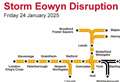 Rail bosses warn of disruption due to storm and engineering works this weekend