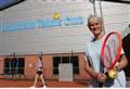 Celebrities of British tennis visit town club