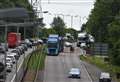Delays on A1 as lorry loses load