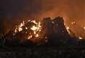 Fire destroys hundreds of hay bales