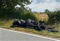Anger as tyres dumped on countryside road 