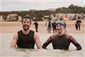 James Norton and Rebecca Adlington take part in 10-hour charity swim