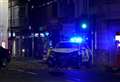 Police car severely damaged in town centre collision 