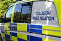 Road closed following collision between HGV and car
