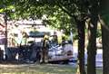 Horse box fire in Sutton Bridge