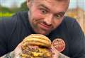 Could you eat this huge doughnut burger?