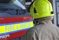 Road closed after vehicle fire