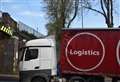 Road blocked after lorry strikes railway bridge