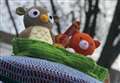 Mystery surrounds crochet postbox topper in village 