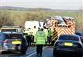 Car drives into PCSO as she works near scene of five-vehicle crash