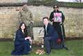 Floral tribute to world war soldiers