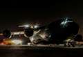 Night flying and pyrotechnics at RAF base