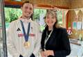 Olympic medallist visits park after Paris success