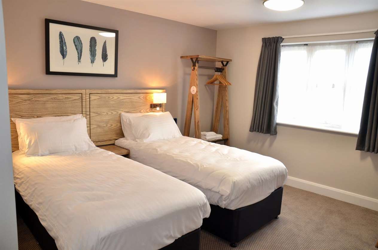 A twin room at the Lodge. Photo (TIM WILSON): SG-210918-004TW