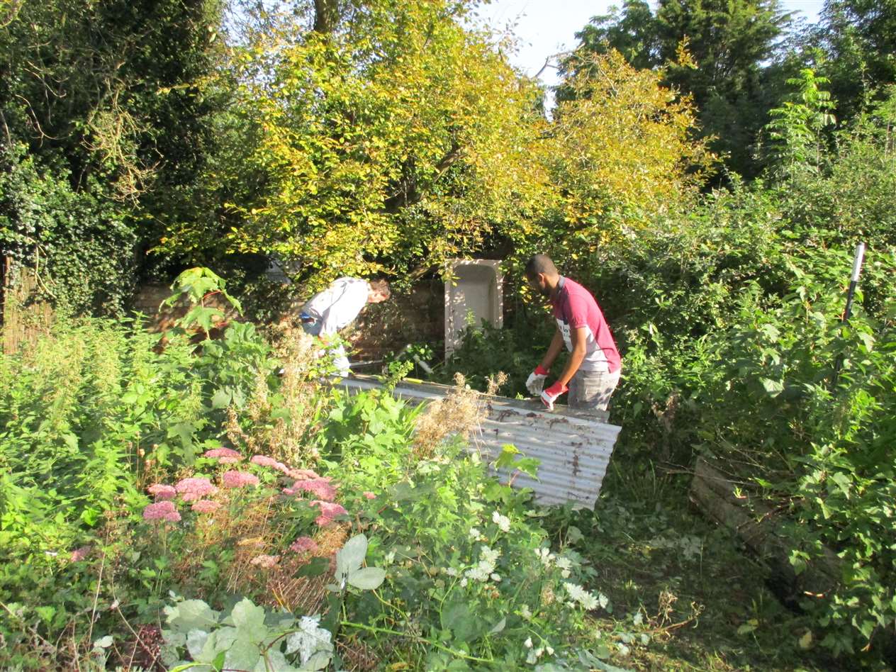 Once the site is cleared and planning permission granted, a 'man shed' will be installed