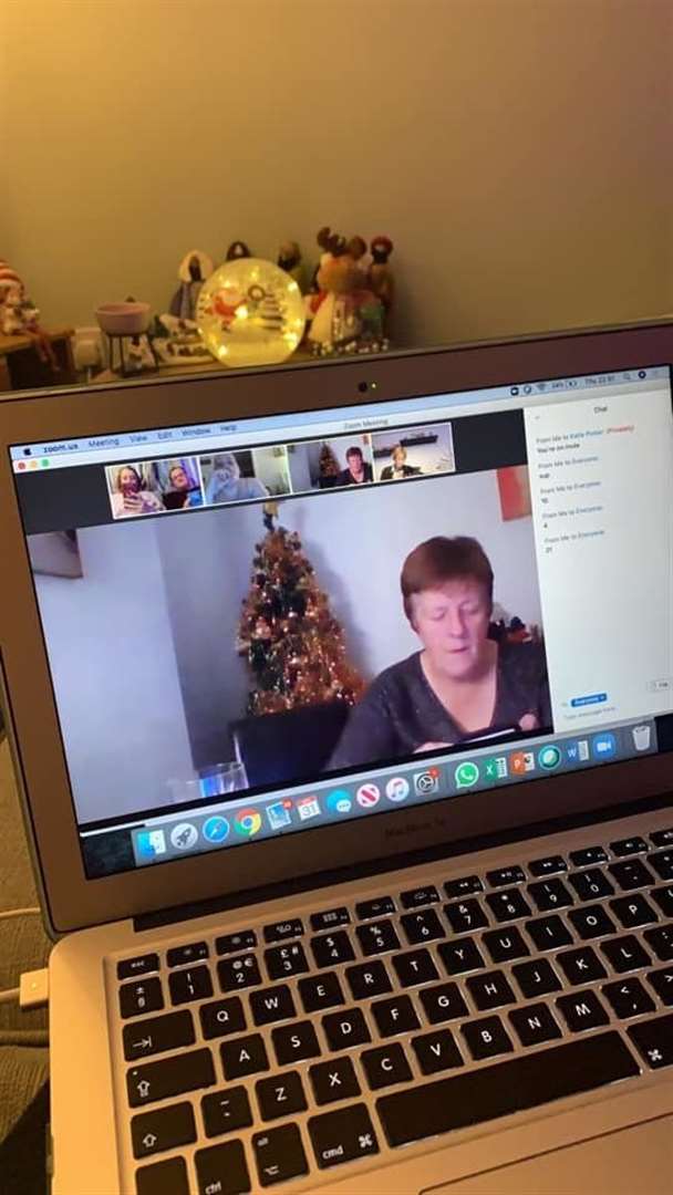 Claire Sentance had a Zoom quiz and even saw the New Year in together over Zoom (43814871)