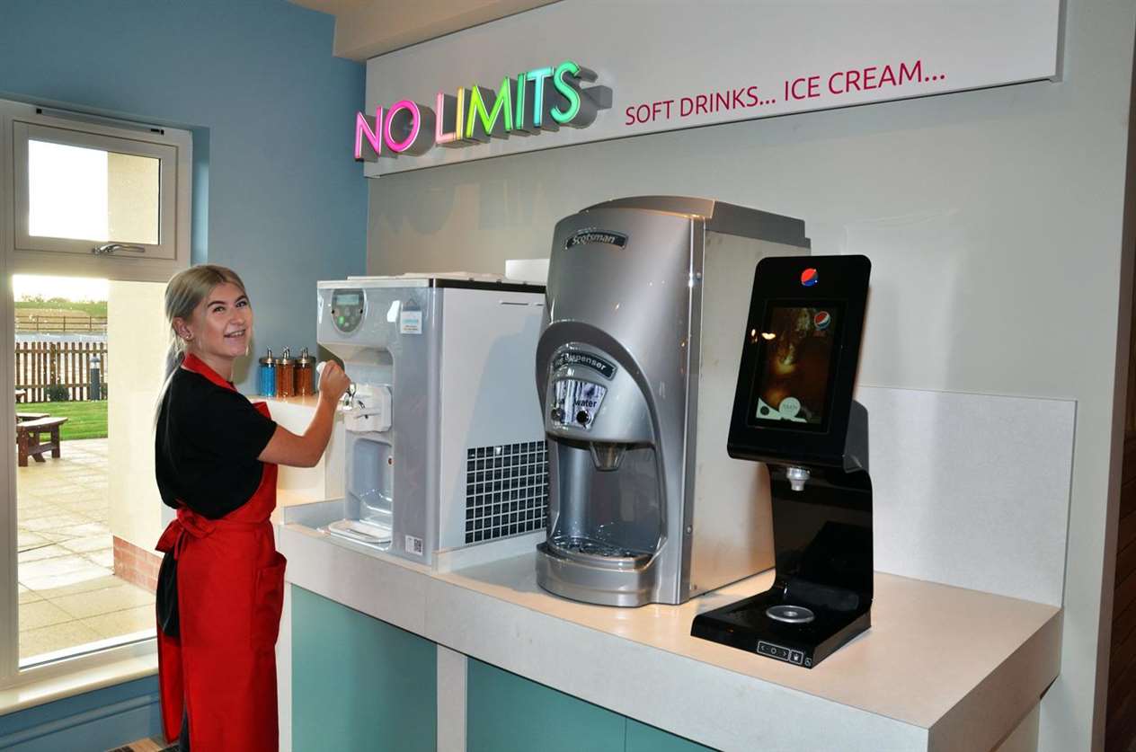 The 'No Limits' ice cream and soft drinks area. Photo (TIM WILSON): SG-210918-030TW