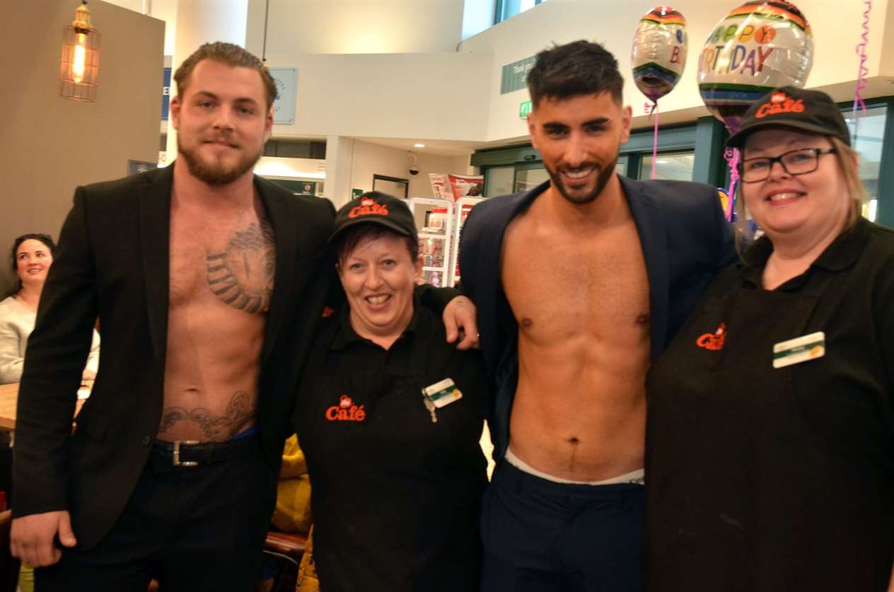 Barista Bar staff meet the hunks ...