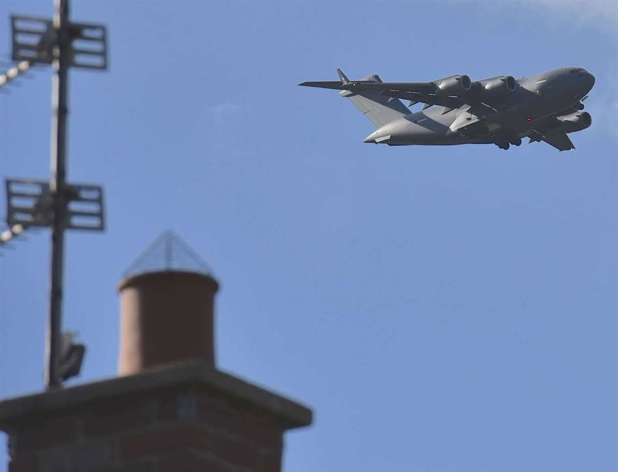 The C-17 Globemaster III over Uffington