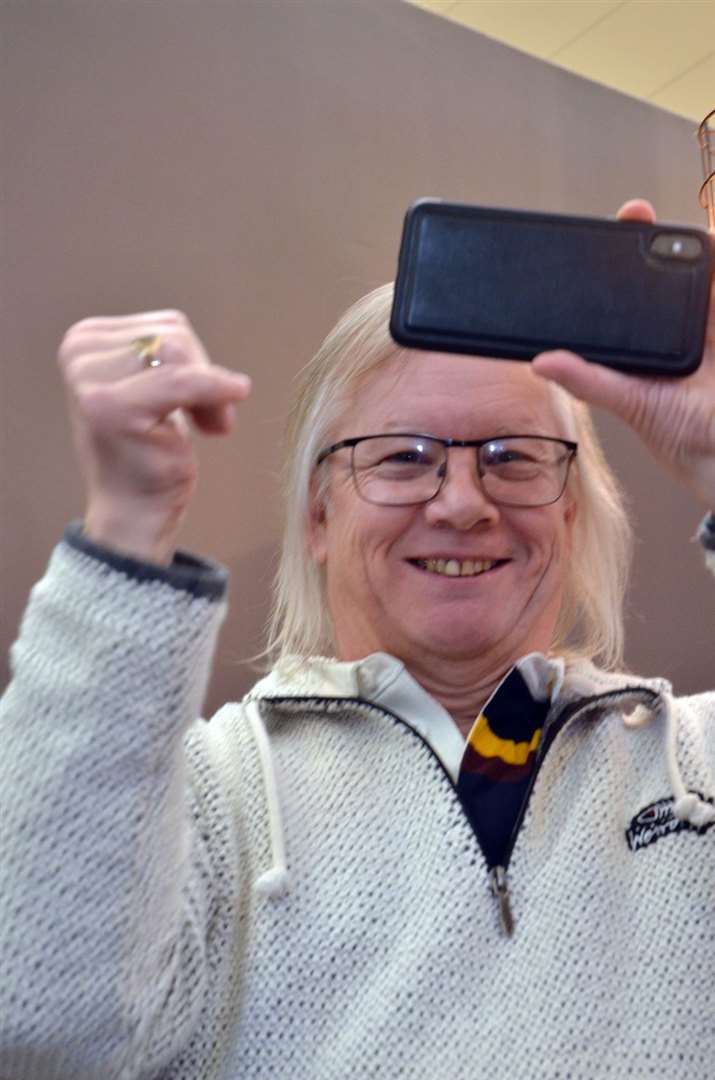 It was mission accomplished for husband Andy Gray ...