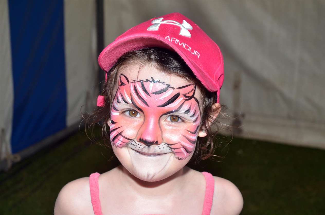 A painted face for Tania Bancroft. Photo: 010718121SG.