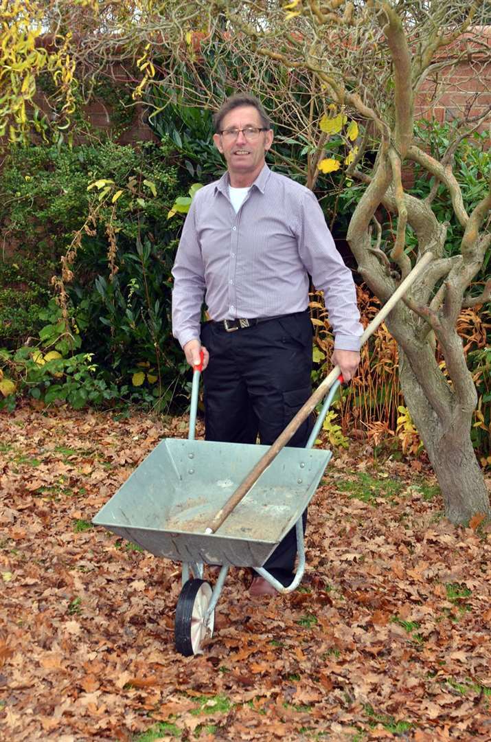 Caretaker George at work. (5574093)