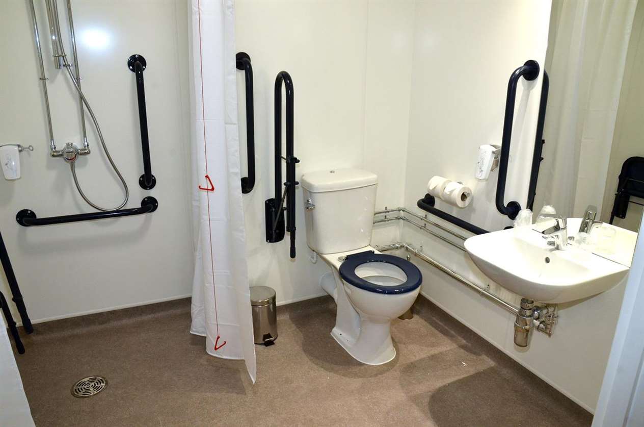 Bathroom facilities at the Lodge. Photo (TIM WILSON): SG-210918-001TW