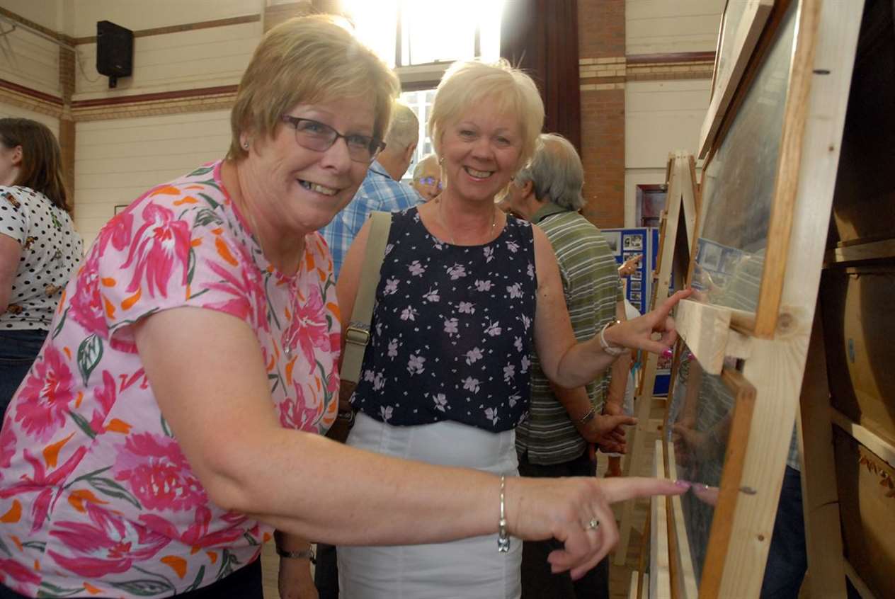 Bridget Scase and Bridget Scott at Thomas Cowley High School's 300th anniversary community event. Photo (TIM WILSON): SG-170719-051TW